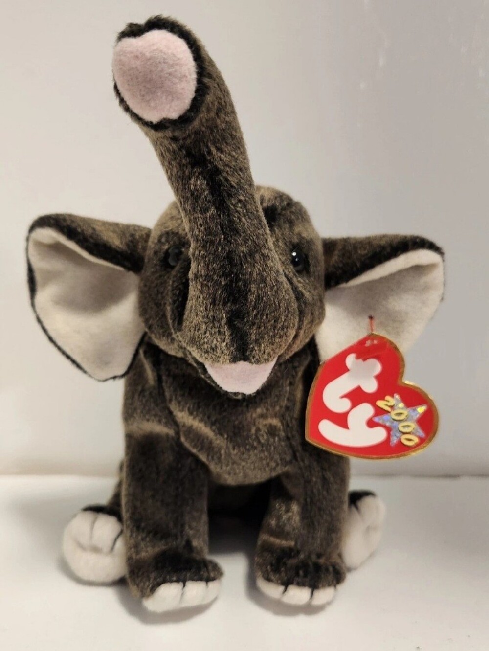 Trumpet The Elephant Ty Beanie Baby With Heart Tag Feb 11, 2000